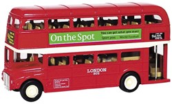 Goki London Bus jouet en métal avec moteur à rétrofriction 12 cm