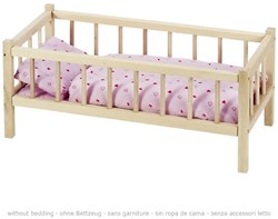 Goki lit de poupée jouet en bois pour poupées jusqu'à 50 cm
