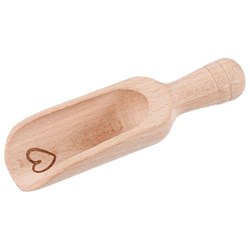 Goki cuillère à farine en bois cœur petit - jouet sensoriel cuisine