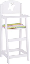 Goki chaise haute en bois pour poupée Susibelle blanche - meuble poupée