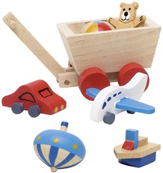 Goki accessoires maison de poupée chambre d'enfant set en bois