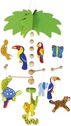 Goki mobile en bois palmier décoration chambre bébé animaux