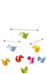Goki mobile en bois dragons - décoration colorée pour chambre de bébé