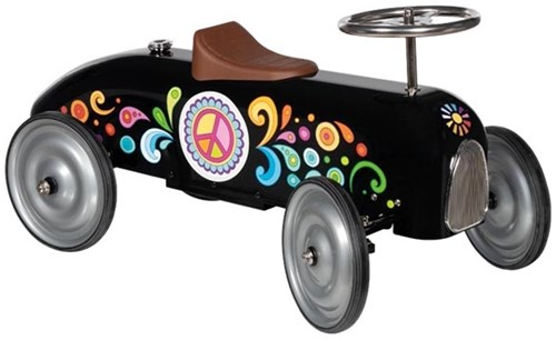 Goki porteur noir - véhicule porteur en métal avec pneus en caoutchouc