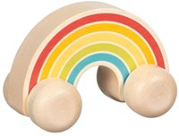 Goki voiture en bois arc-en-ciel - jouet FSC pour tout-petits