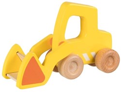 Goki chargeur en bois - pelle jaune - jouet FSC
