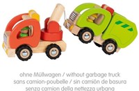 Goki camion de dépannage en bois jouet vert certifié FSC-2