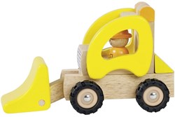 Goki Bulldozer en bois - Véhicule jouet pour enfants - Construction