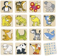 Goki jeu de mémoire en bois animaux - jouet éducatif 32 pièces