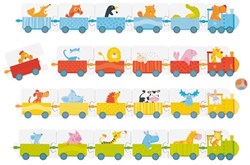 Goki jeu de dés - trains jeu éducatif enfants carton bois