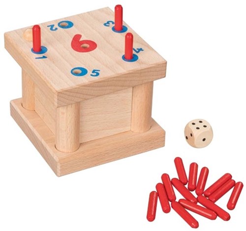 Goki jeu de dés en bois Tricky 6 jeu de famille - jeu de plateau
