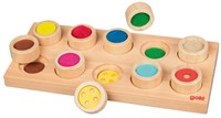 Goki memory jeu tactile en bois structure de surface éducatif
