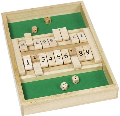 Goki Shut the Box jeu de dés en bois éducatif pour enfants