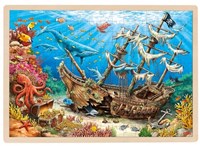 Goki puzzle - puzzle en bois épave Santa Elena 192 pièces éducatif