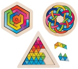 Goki puzzle casse-tête en bois set - jouet éducatif entraînement cérébral