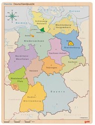 Goki puzzle en bois Allemagne éducatif 98 pièces