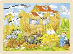 Goki puzzle en bois animaux Arche de Noé 96 pièces FSC enfants