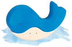 Goki blocs de puzzle en bois baleine - jouet éducatif FSC