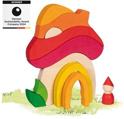 Goki Maison Champignon jouet maison en bois fantaisie