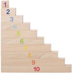 Goki réglettes de calcul jouet éducatif en bois set 36 pièces