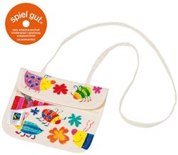 Goki pochette porte-monnaie Fair Trade à colorier - sac en lin pour enfants