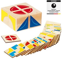 Goki jeu de puzzle en bois kubus - jouet éducatif pour enfants