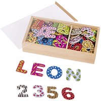 Goki Chiffres et lettres magnétiques - jouet éducatif 88 pièces