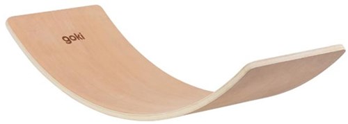 Goki Balance Board planche d'équilibre bois demi-lune naturel 82cm-2