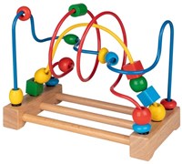 Goki circuit de perles jouet éducatif en bois coloré pour enfants