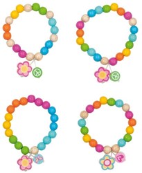 Goki bracelet perles en bois jouet coloré pour enfants cadeau