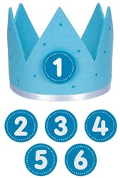 Goki couronne d'anniversaire - couronne bleue pour enfants