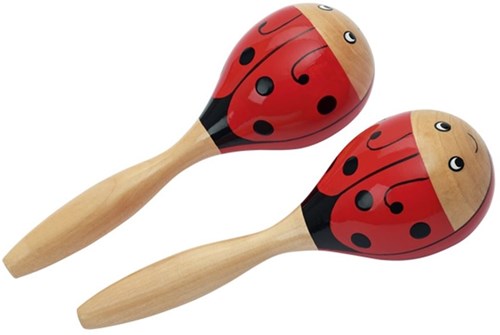 Goki maracas en bois - instrument de musique coccinelle 17 cm