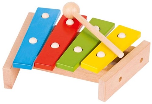 Goki xylophone jouet musical en bois coloré 4 notes