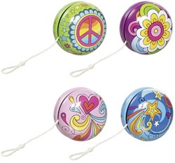 Goki yo-yo - Flower Power jouet en bois yo-yo coloré