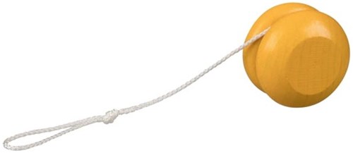 Goki yoyo en bois - jaune - jouet d'adresse classique 5cm