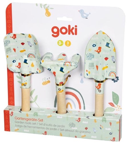 Goki ensemble d’outils de jardin pour enfants - printemps - jouet jardinage