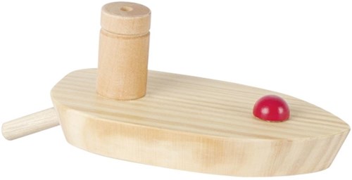 Goki bateau à ballon en bois jouet - plaisir aquatique coloré-2