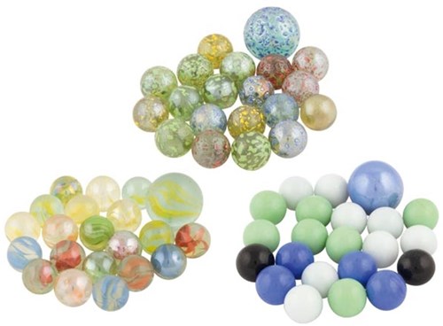 Goki billes en verre coffret de jeu 21 pièces jouet coloré pour enfants