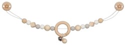 Goki chaîne de landau en bois étoile grise avec clips - jouet bébé