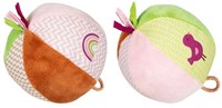 Goki balle douce jouet bébé avec clochette rose vert arc-en-ciel