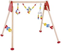 Goki baby gym en bois arc-en-ciel - arche de jeu réglable bébé