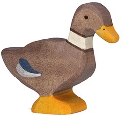 Holztiger canard en bois - figurine de jeu pour enfants et jeu imaginatif