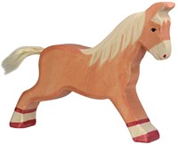 Holztiger cheval en bois figurine de jeu - jouet animal - 17 cm