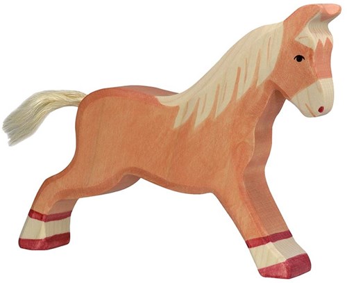 Holztiger cheval en bois figurine de jeu - jouet animal - 17 cm