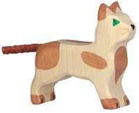 Holztiger figurine chat en bois petit - jouet durable