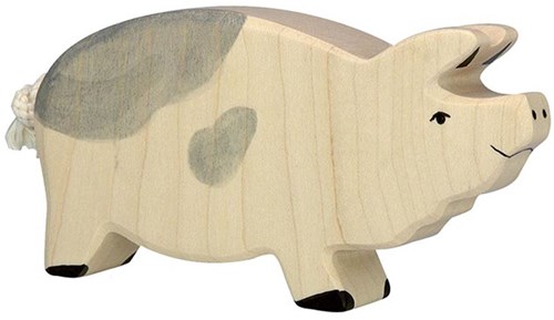 Holztiger sanglier en bois tacheté - figurine de jeu bois durable