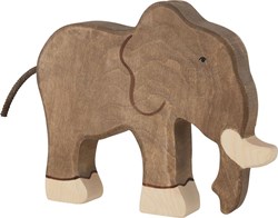 Holztiger éléphant en bois figurine jouet fait main durable