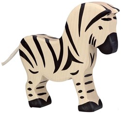 Holztiger figurine zèbre en bois jouet artisanal bois durable