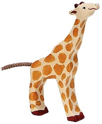 Holztiger girafe en bois petite figurine jouet artisanale