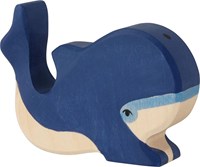 Holztiger figurine baleine en bois - bleu - fait main - jouet sûr